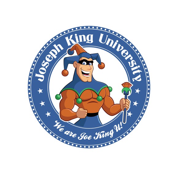 Joker design with the title 'Joseph King University'