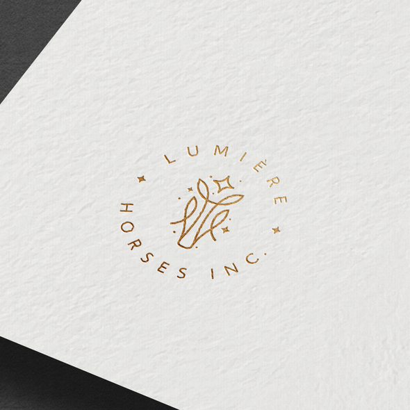 Sparkling logo with the title 'Lumiere Horses Inc. Logo'
