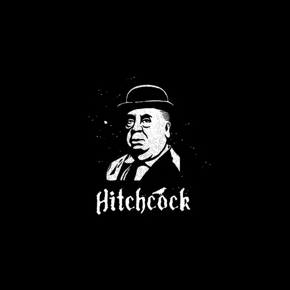 Crow design with the title 'Alfred Hitchcock'