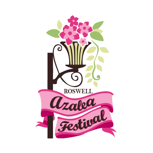 Festival logo with the title 'Azalea Festival Logo'