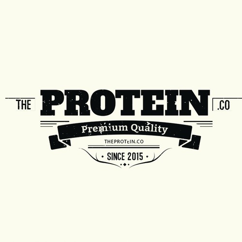 Protein logo with the title 'vintage logo'