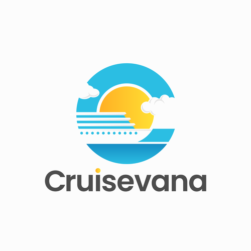 Cruise ship logo with the title 'Logo Concept for Cruisevana'
