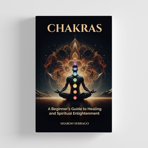 Yoga book cover with the title 'CHAKRAS - Book cover'