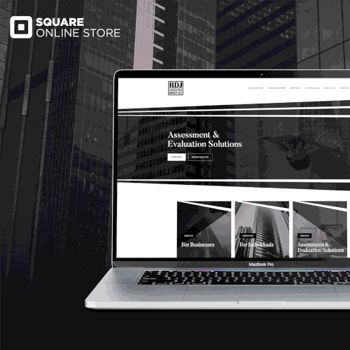 Atom design with the title 'Business Service for Square Online Site'