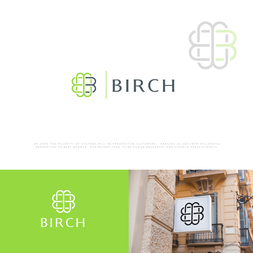 Human logo with the title 'Logo Birch'