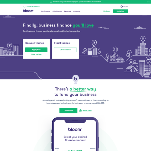 Accounting website with the title 'Bold, professional, retina-ready website'