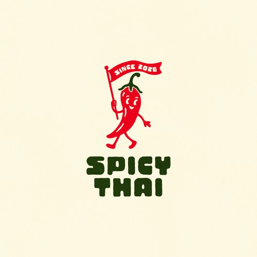 Logo with the title 'Logo Concept for Spicy Thai'