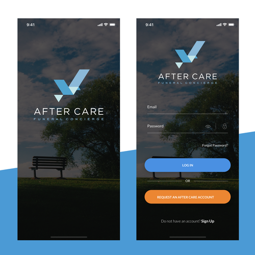 Funeral design with the title 'After Care'