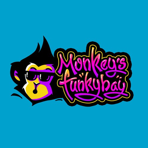 Funky logo with the title 'Monkey's Funky Bay'