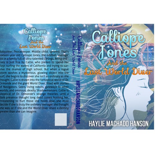 Vortex design with the title 'Finalist contest entry of a Adult Sci-fi/Fantasy novel book cover'