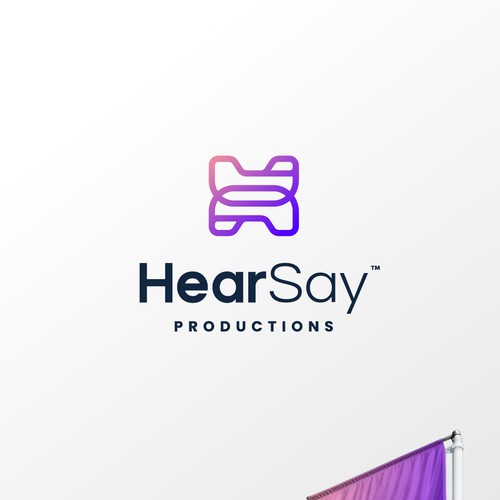 Simple font logo with the title 'HearSay Productions'