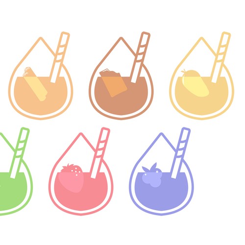 Flavor design with the title '9 Smoothies'