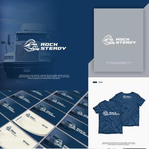 Rock brand with the title 'Design a fun & eye catching trucking/shipping illustration'