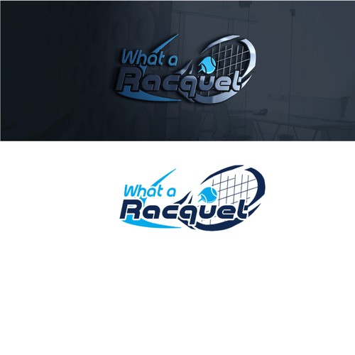 Sky blue logo with the title 'Tennis logo'