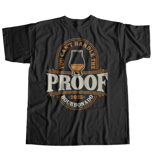 Bar t-shirt with the title 'Bourbonado'