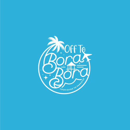 Airline and flight logo with the title 'Logo Design for Off To Bora Bora'
