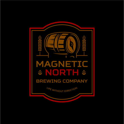 Compass design with the title 'Magnetic North'