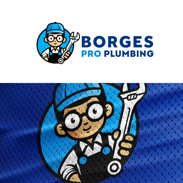 Character logo with the title 'Plumber logo'