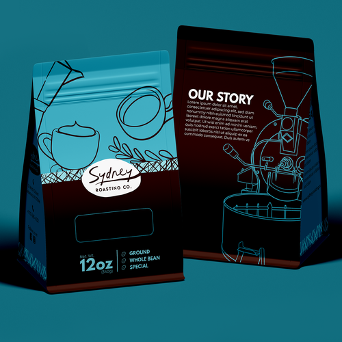 Handmade packaging with the title 'Lovely Coffee '