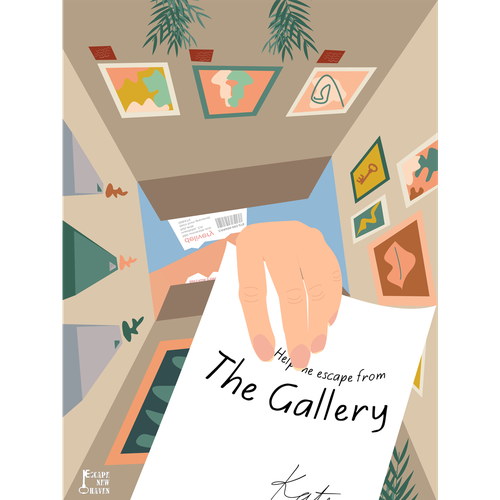 Museum design with the title 'The Gallery - an Escape Room Game'