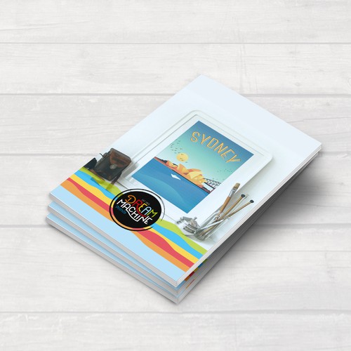 Editorial design with the title 'Dream Machine Prints Catalog'