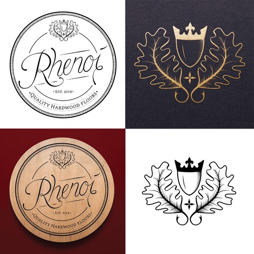 Acorn design with the title 'concept for a wood floor company'