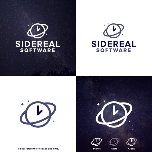 Clock design with the title 'Planet Clock Logo'