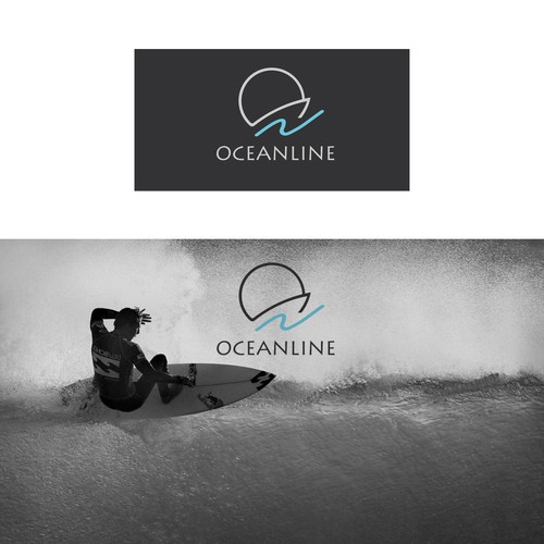 Ocean wave logo with the title 'oceanline'