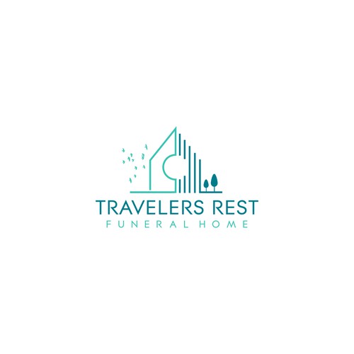 Funeral logo with the title 'Travelers Rest'