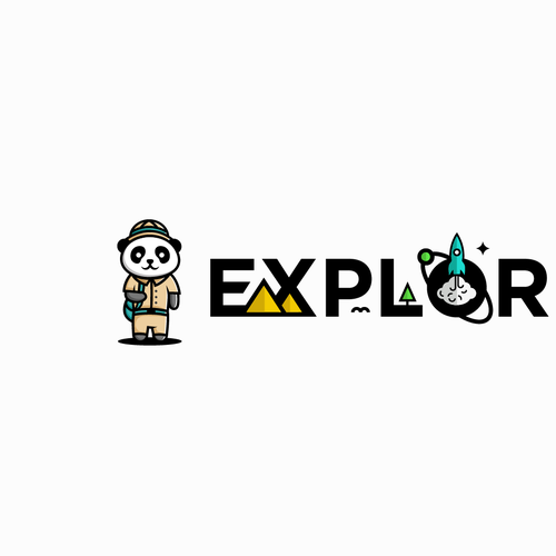 Explorer logo with the title 'Cute logo design.'