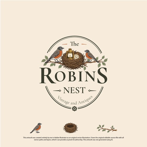 Nest logo with the title 'the Robins Nest'