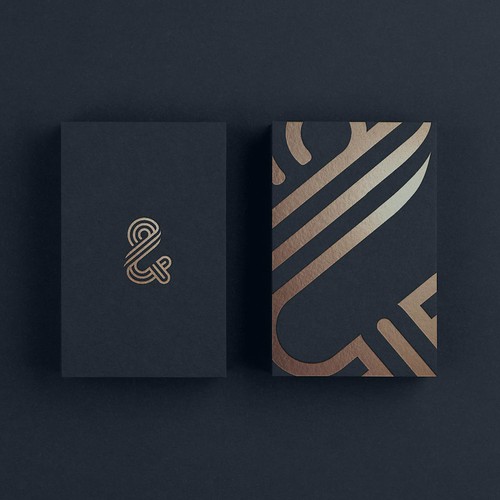 Geometric logo with the title 'Simple, sophisticated logo design with an Ampersand "&"'