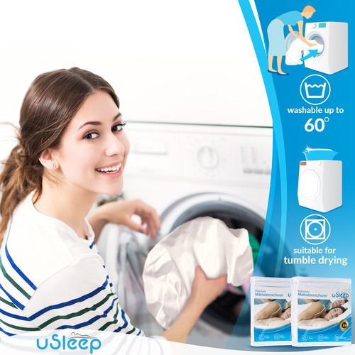 Photo montage design with the title 'Amazon listing for AMZ-Commerce Int Ltd.'