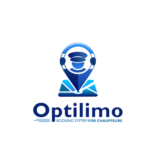 Driving logo with the title 'Optilimo! Booking system for chauffeurs'