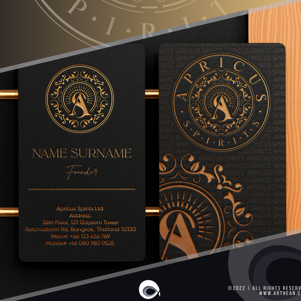 Industrial design with the title 'Business Card for Premium Brand'