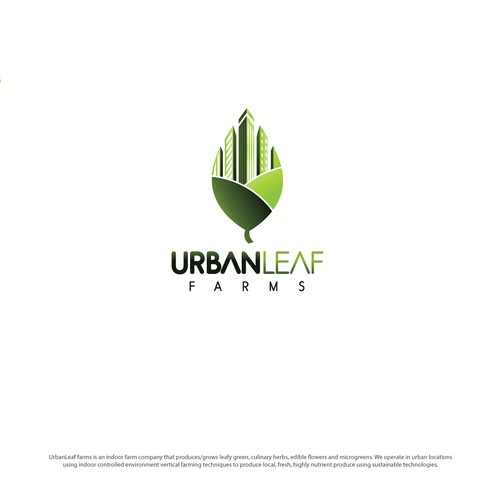 Cityscape logo with the title 'Indoor farm Logo design'