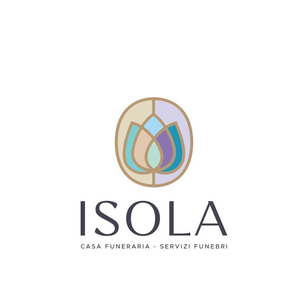 Art Deco brand with the title 'Isola Logo design'