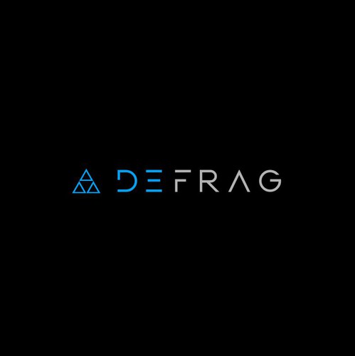 Lego design with the title 'Wordmark Logo for DEFRAG'