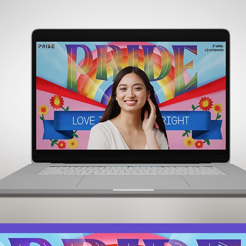 Pride design with the title 'Zoom Background'