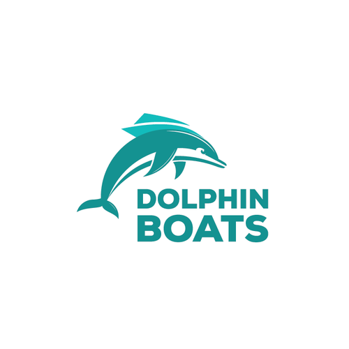 Dolphin design with the title 'Dolphin Boats Logo'