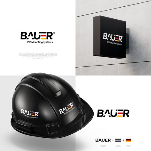 Professional brand with the title 'BAUER Logo Design Concept'