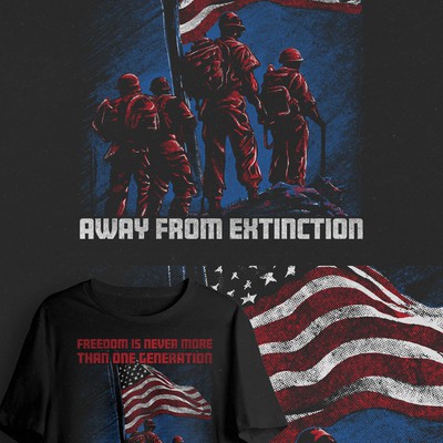 Patriotic shirt illustration