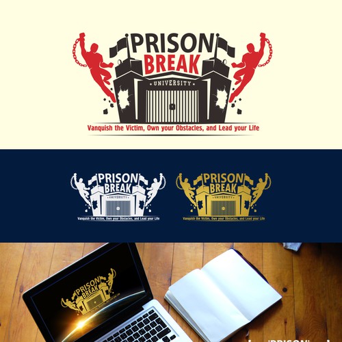 Motivational logo with the title 'logo concept for Prison Break University'