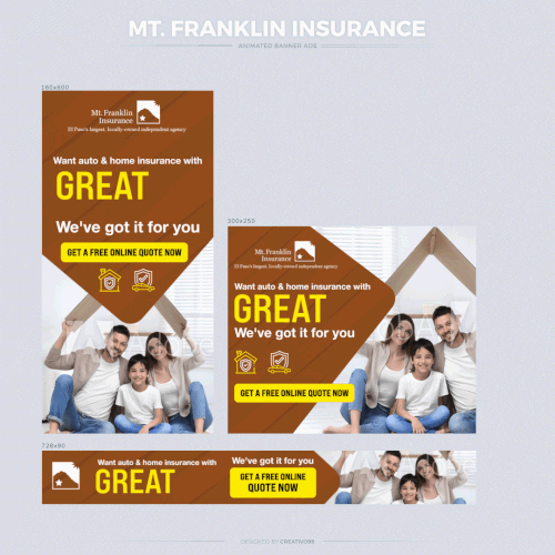 GIF design with the title 'Animated and eye-catching Banner Ads'