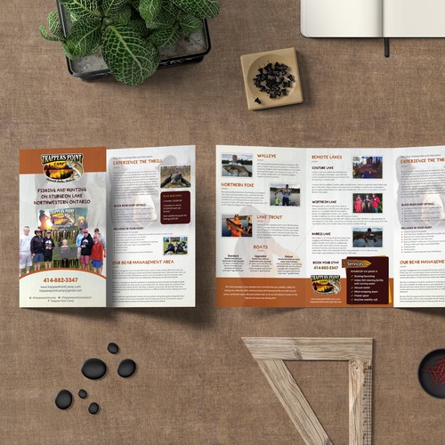 Hunting design with the title '9x16 Adventure Brochure'