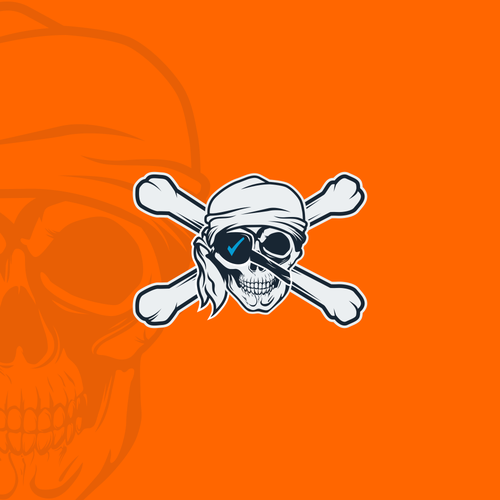 Pirate artwork with the title 'Design a Pirate Flag for a new Startup!'