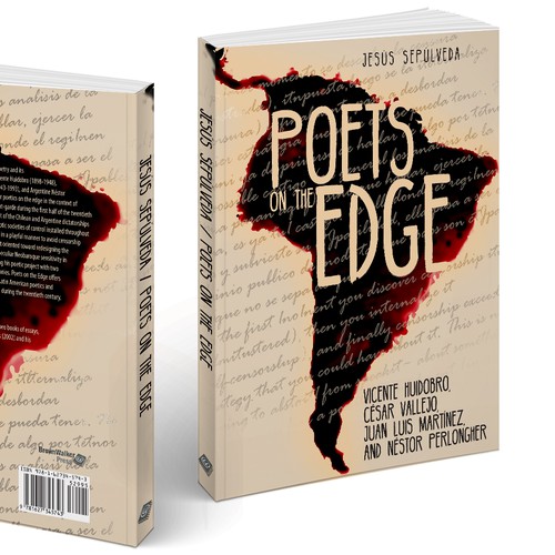 Black book cover with the title 'Book Cover about Poets on the Edge'