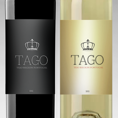 Traditional label with the title 'Authentic Portuguese wine label design'