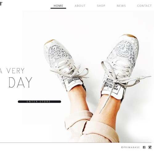 White website with the title 'primebase italy shoes'