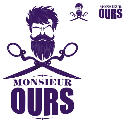 Scissors logo with the title 'Beard products logo.'